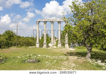Travel Concept Photo. Uzuncaburc Historical Ancient City Mersin / Turkey