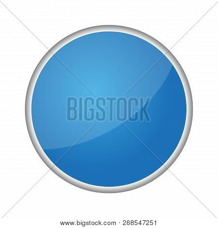 Blue Button. Web Icon. Vector Illustration. Web Button.