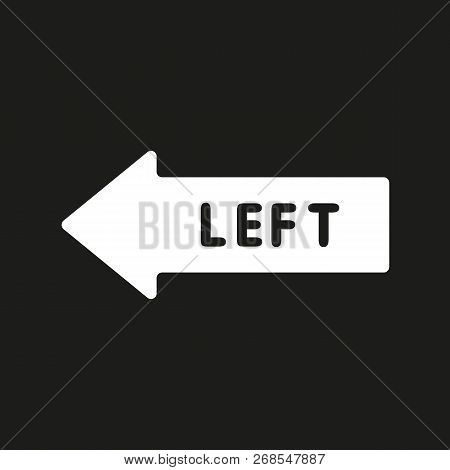 Left Arrow Vector Icon. Web Icon. Vector Illustration.
