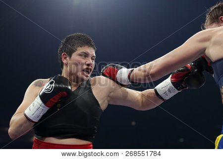 Sofia, Bulgaria - 27 October 2018: Boxing Match Between Savannah Marshall And Yanina Orozco (picture