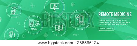 Telemedicine Abstract Idea - Icons Illustrating Remote Health And Software