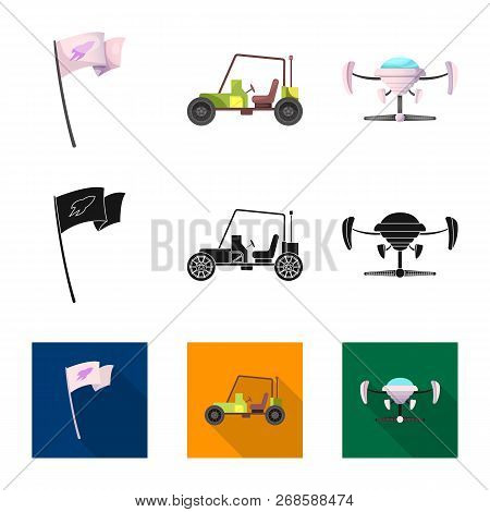 Isolated Object Of Mars And Space Symbol. Set Of Mars And Planet Vector Icon For Stock.