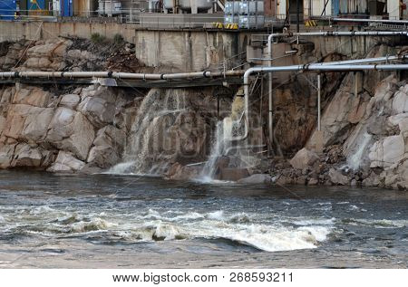 Industrial landscape in South Norway. June 20,2018.Sarpsborg , Norway