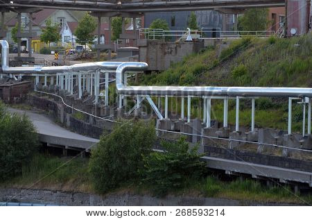 Industrial landscape in South Norway. June 20,2018.Sarpsborg , Norway