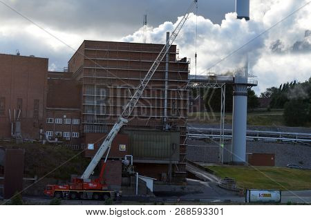 Industrial landscape in South Norway. June 20,2018.Sarpsborg , Norway