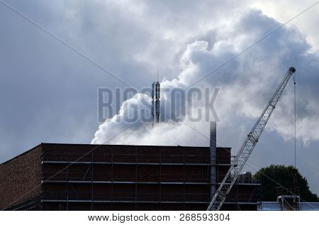 Industrial landscape in South Norway. June 20,2018.Sarpsborg , Norway