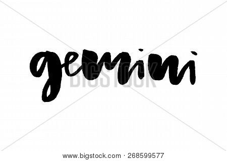 Beautiful Line Art Filigree Zodiac Symbol. Black Sign On Vintage Background. Elegant Jewelry Tattoo.