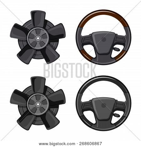 Vector Design Of Auto And Part Icon. Collection Of Auto And Car Vector Icon For Stock.