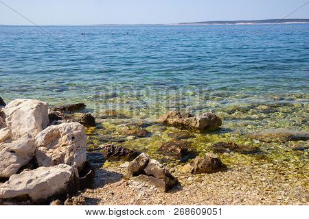 Stones On Simuni Beach, Pag Island, Croatia
