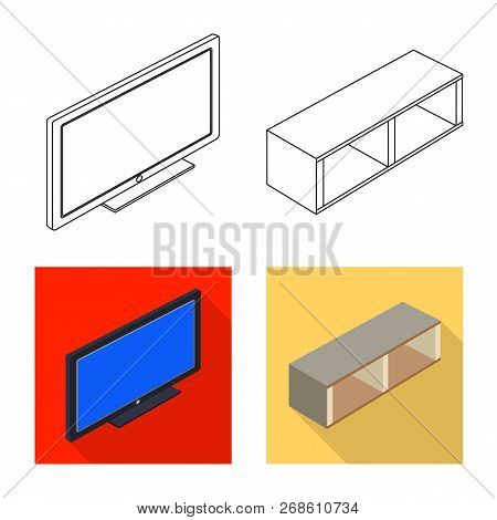 Vector Design Of Bedroom And Room Symbol. Collection Of Bedroom And Furniture Vector Icon For Stock.