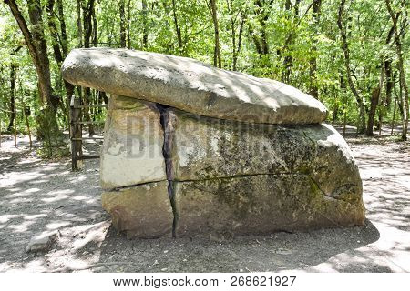 Big Shapsug Dolmen. A Megalytic Construction In The Woods Of Kuban.