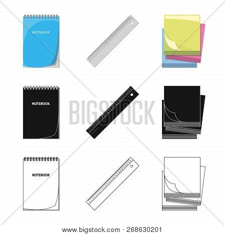 Vector Illustration Of Office And Supply Symbol. Collection Of Office And School Stock Vector Illust