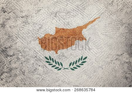 Grunge Cyprus Flag. Cyprus Flag With Grunge Texture.
