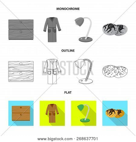 Vector Illustration Of Dreams And Night Icon. Set Of Dreams And Bedroom Vector Icon For Stock.