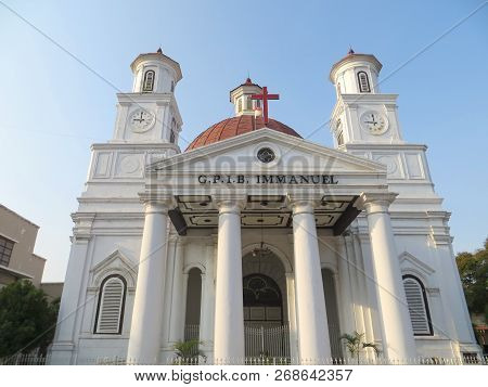 Semarang, Indonesia - October 28, 2018: Gereja Blenduk (blenduk Church), A Dutch Colonial Old Buildi