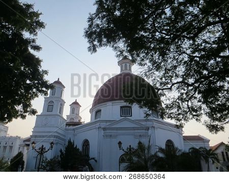 Semarang, Indonesia - October 28, 2018: Gereja Blenduk (blenduk Church), A Dutch Colonial Old Buildi