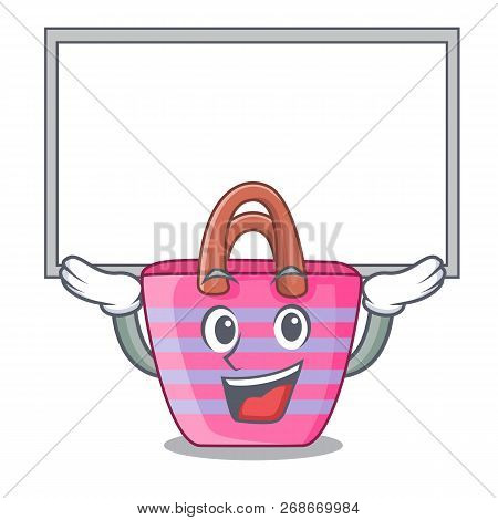 Up Board Cartoon On Red Shaped Beach Bag