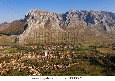 Piatra Secuiului, Rimetea Village Aerial Drone Picture