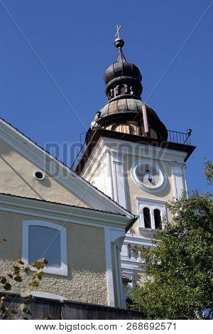 ZAGORSKA SELA, CROATIA - SEPTEMBER 24: Parish Church of Saint Catherine in Zagorska Sela, Croatia on September 24, 2013.
