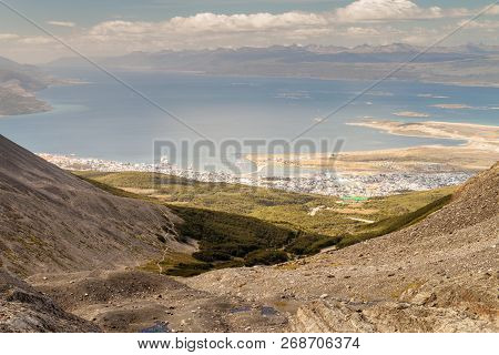 View Of Beagle Channel And Ushuaia, Argentina
