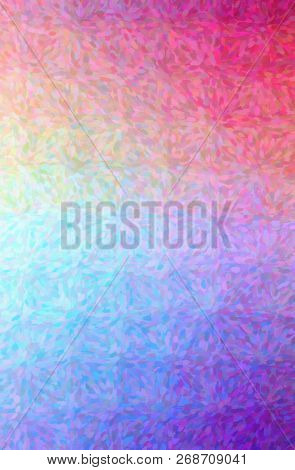 Illustration Of Abstract Red, Yellow And Blue Impressionist Pointlilism Vertical Background