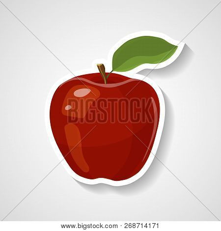 Apple Sticker Vector Vector & Photo (Free Trial) | Bigstock