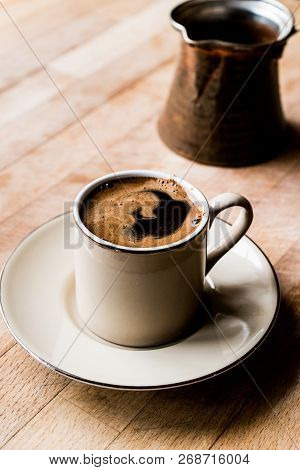 Turkish Coffee With Turkish Pot Cezve