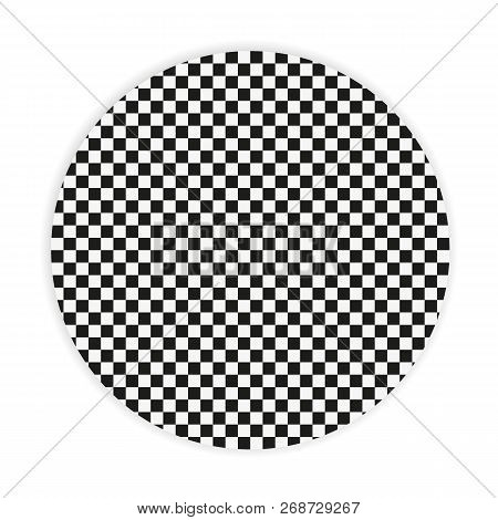 Black And White Seamless Geometric Pattern. Repeatable Texture / Background. Checkered Backdrop