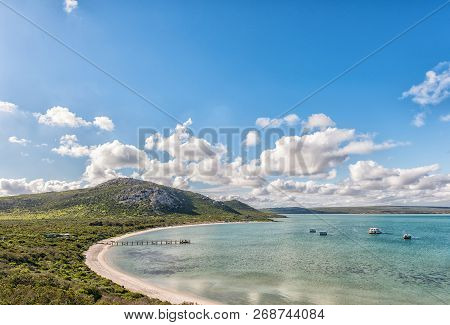 West Coast National Park, South Africa, August 20, 2018: A View Of Kraalbaai At The Langebaan Lagoon