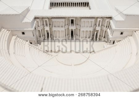 Cartagena, Spain - 2018 Sept 14th: Roman Theater Of Cartagena Scale Model At Roman Theater Museum Of