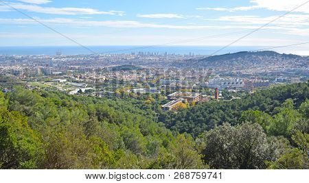 Landscapes Mountain Of Collserola In Barcelona Spain