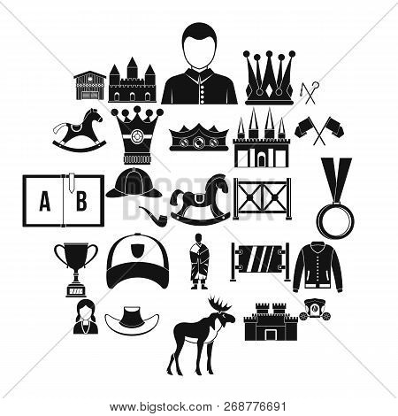 Horsemanship Icons Set. Simple Set Of 25 Horsemanship Icons For Web Isolated On White Background