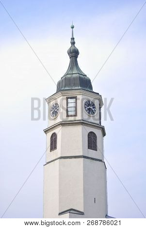 Photo Of The Sahat Kula, Or Belgrade Clock Tower, In The Belgrade Fortress (kalemegdan), Serbia. Wit