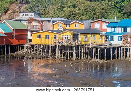 Palafitos Stilt Houses In Castro, Chiloe Island, Chile