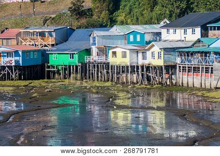 Palafitos Stilt Houses In Castro, Chiloe Island, Chile