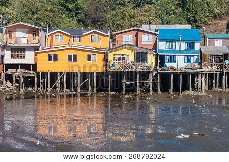 Palafitos Stilt Houses In Castro, Chiloe Island, Chile