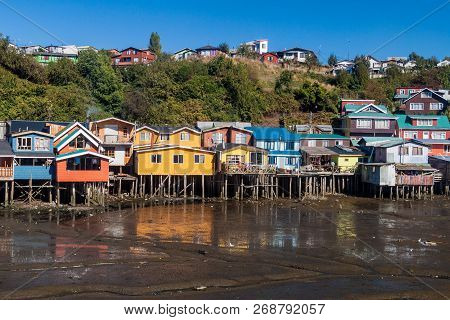Palafitos Stilt Houses In Castro, Chiloe Island, Chile