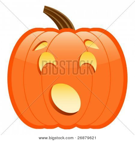 Angst oder überrascht Jack-O-Laterne; perfekt für Halloween-Projekte