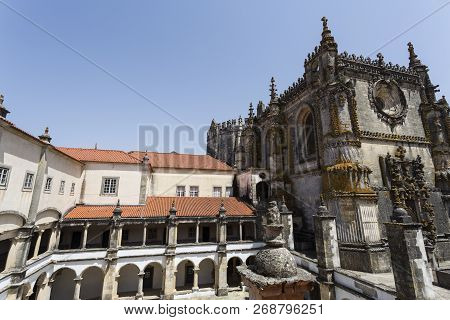 The Hostelry Cloister And The Manueline Nave Of The Church Seen From The Cells Of The Grand Dormitor
