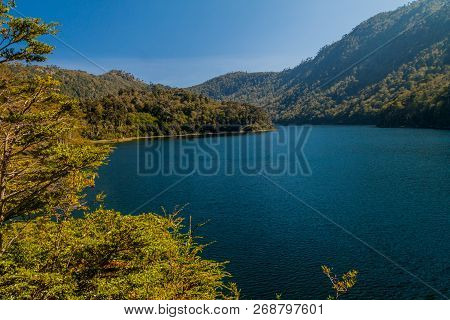 Lago Verde Lake In National Park Huerquehue, Chile