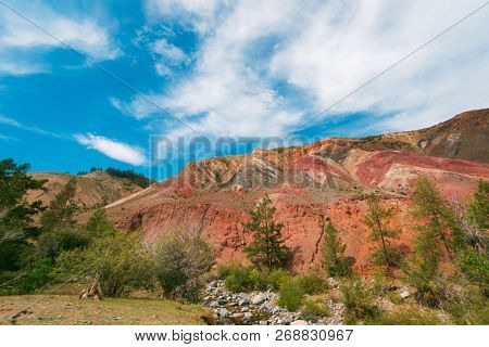 Valley of Mars landscapes in the Altai Mountains, Kyzyl Chin, Siberia, Russia