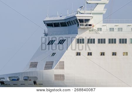 Passenger Ferry - Captain Bridge On The Ship