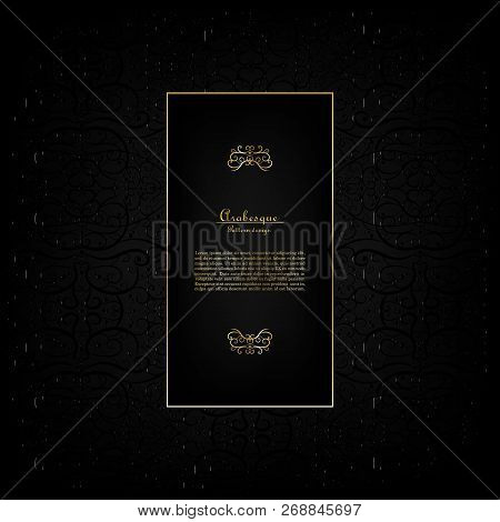 Arabesque Dark Gold Pattern Background Template Vector Design