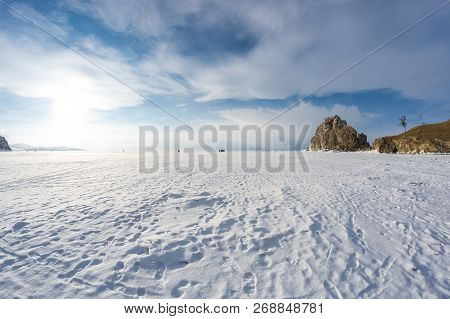 View Of Lake Baikal In Winter, The Deepest And Largest Freshwater Lake By Volume In The World, Locat