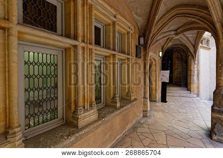 Lyon, France, October 13, 2018 : Traboules In The Presqu Ile District, Between Rhone And Saone. Trab