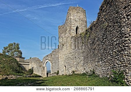 Cremieu, France, October 19, 2018 : Remparts Of Cremieu. The City Has A Long And Important Medieval 