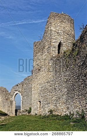 Cremieu, France, October 19, 2018 : Remparts Of Cremieu. The City Has A Long And Important Medieval 