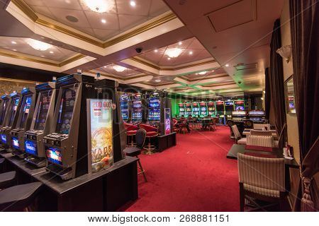 ALTAISKIY KRAI. WESTERN SIBERIA. RUSSIA - SEPTEMBER 14, 2018 : Casino in one of the gambling zone Siberian coin. Altaiskiy Krai. Western Siberia. Russia