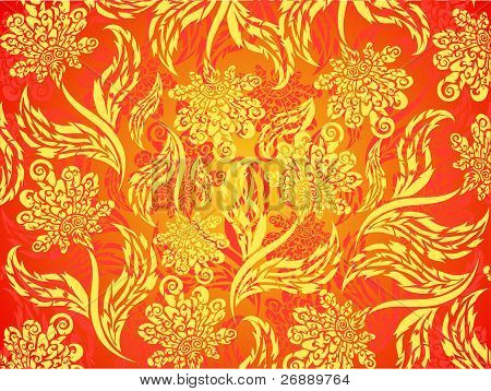 Floral background, vector illustration