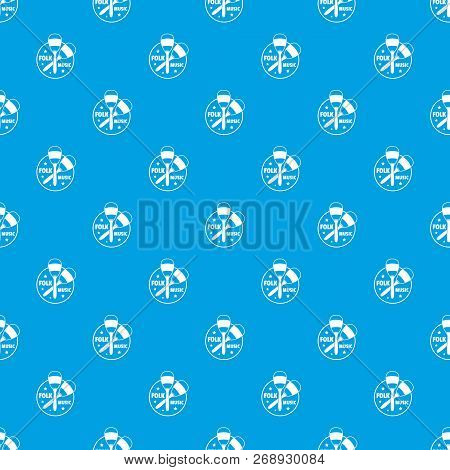 Maraca Pattern Vector Seamless Blue Repeat For Any Use